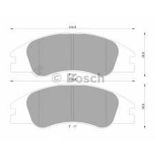 0 986 AB3 058 BOSCH Комплект тормозных колодок, дисковый тормоз