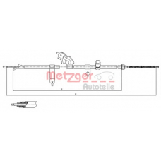 17.1080 METZGER Трос, стояночная тормозная система
