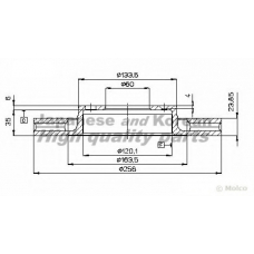 J027-01 ASHUKI Тормозной диск