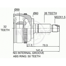 OJ-0865 InterParts Шарнирный комплект, приводной вал