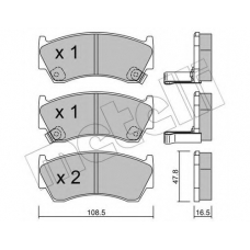 22-0277-0 METELLI Комплект тормозных колодок, дисковый тормоз