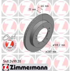 540.2499.20 ZIMMERMANN Тормозной диск