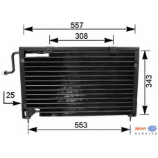 8FC 351 035-741 HELLA Конденсатор, кондиционер