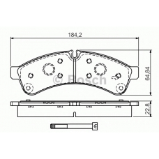 0 986 TB3 191 BOSCH Комплект тормозных колодок, дисковый тормоз