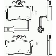 P 28 015 BREMBO Комплект тормозных колодок, дисковый тормоз