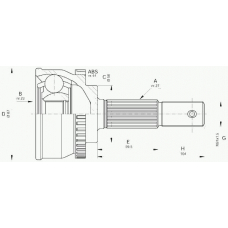 CVJ5583.10 OPEN PARTS Шарнирный комплект, приводной вал