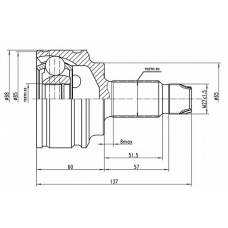 AW1510589 AYWIPARTS Шарнирный комплект, приводной вал