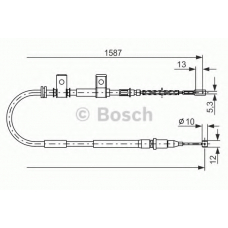 1 987 477 717 BOSCH Трос, стояночная тормозная система