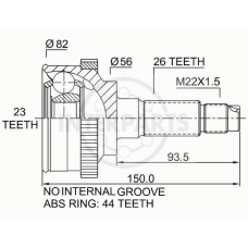 OJ-0493 InterParts Шарнирный комплект, приводной вал