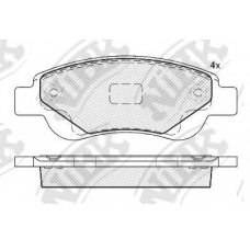 PN1841 NiBK Комплект тормозных колодок, дисковый тормоз