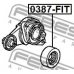 0387-FIT FEBEST Натяжной ролик, поликлиновой  ремень