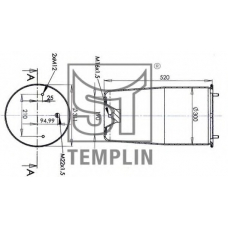 04.060.6006.470 TEMPLIN Кожух пневматической рессоры