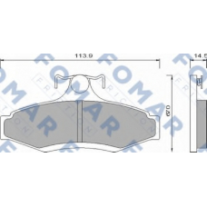 FO 666181 FOMAR ROULUNDS Комплект тормозных колодок, дисковый тормоз