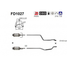 FD1027 AS Сажевый / частичный фильтр, система выхлопа ОГ