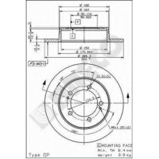 BS 7441 BRECO Тормозной диск