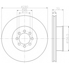 8DD 355 117-651 HELLA Тормозной диск