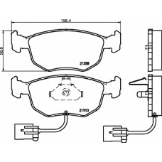 8DB 355 007-991 HELLA Комплект тормозных колодок, дисковый тормоз