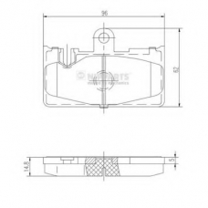 J3612029 NIPPARTS Комплект тормозных колодок, дисковый тормоз