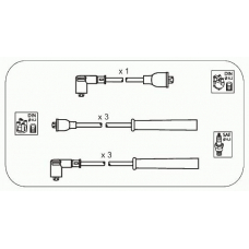 JP373 JANMOR Комплект проводов зажигания