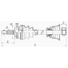 DRS6213.00 OPEN PARTS Приводной вал