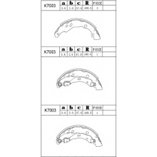 K7003 ASIMCO Комплект тормозных колодок