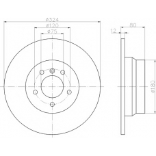 8DD 355 121-731 HELLA PAGID Тормозной диск