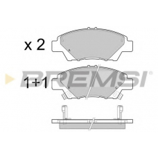 BP3446 BREMSI Комплект тормозных колодок, дисковый тормоз