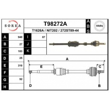 T98272A EAI Приводной вал