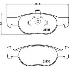 8DB 355 008-431 HELLA PAGID Комплект тормозных колодок, дисковый тормоз