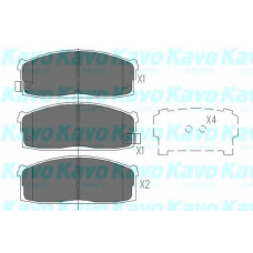 KBP-6525 KAVO PARTS Комплект тормозных колодок, дисковый тормоз