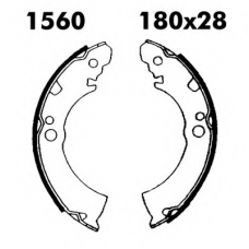 01560 BSF Комплект тормозных колодок
