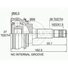 OJ-0220 InterParts Шарнирный комплект, приводной вал