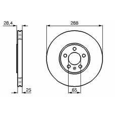 0 986 478 619 BOSCH Тормозной диск