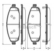 0 986 TB3 027 BOSCH Комплект тормозных колодок, дисковый тормоз