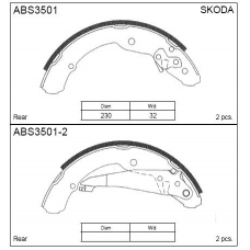 ABS3501 Allied Nippon Колодки барабанные