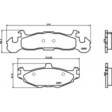 8DB 355 010-771 HELLA PAGID Комплект тормозных колодок, дисковый тормоз