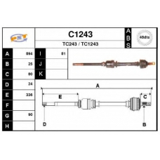 C1243 SNRA Приводной вал