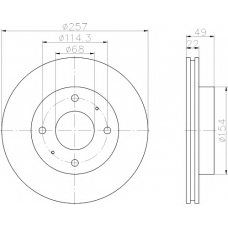 8DD 355 102-651 HELLA PAGID Тормозной диск