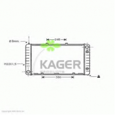 31-1601 KAGER Радиатор, охлаждение двигателя