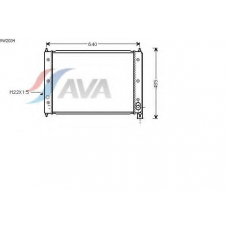 VW2034 AVA Радиатор, охлаждение двигателя