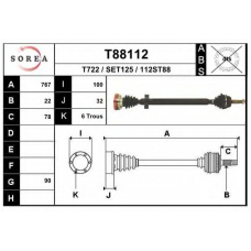 T88112 EAI Приводной вал