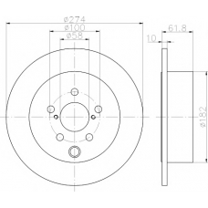 MDC2568 MINTEX Тормозной диск