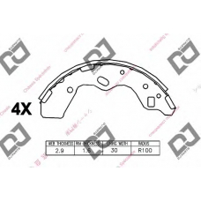 BS1284 DJ PARTS Комплект тормозных колодок