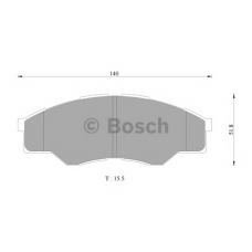 0 986 AB1 934 BOSCH Комплект тормозных колодок, дисковый тормоз