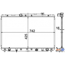 8MK 376 707-511 HELLA Радиатор, охлаждение двигателя