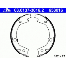 03.0137-3016.2 ATE Комплект тормозных колодок, стояночная тормозная с