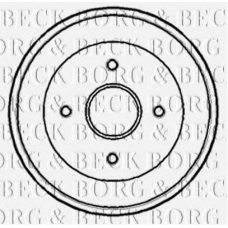 BBR7168 BORG & BECK Тормозной барабан