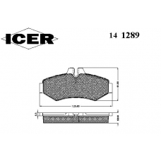 141289 ICER Комплект тормозных колодок, дисковый тормоз