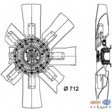 8MV 376 727-371 HELLA Вентилятор, охлаждение двигателя