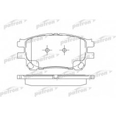 PBP1868 PATRON Комплект тормозных колодок, дисковый тормоз